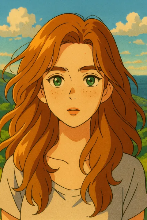 Portret anime kobiety ze&nbsp;zdjęcia