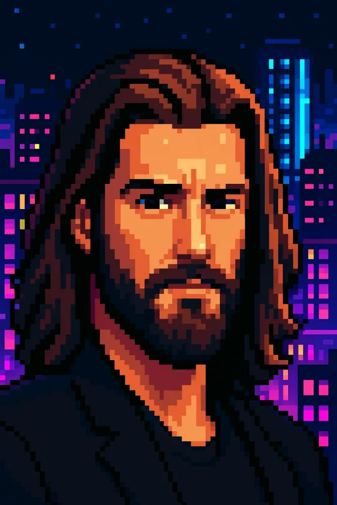 Portret pixel art ze&nbsp;zdjęcia