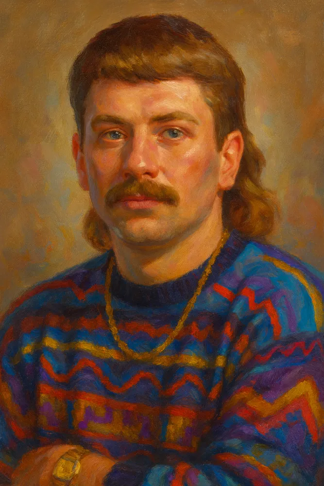 Portret w&nbsp;stylu lat 80 ze&nbsp;zdjęcia