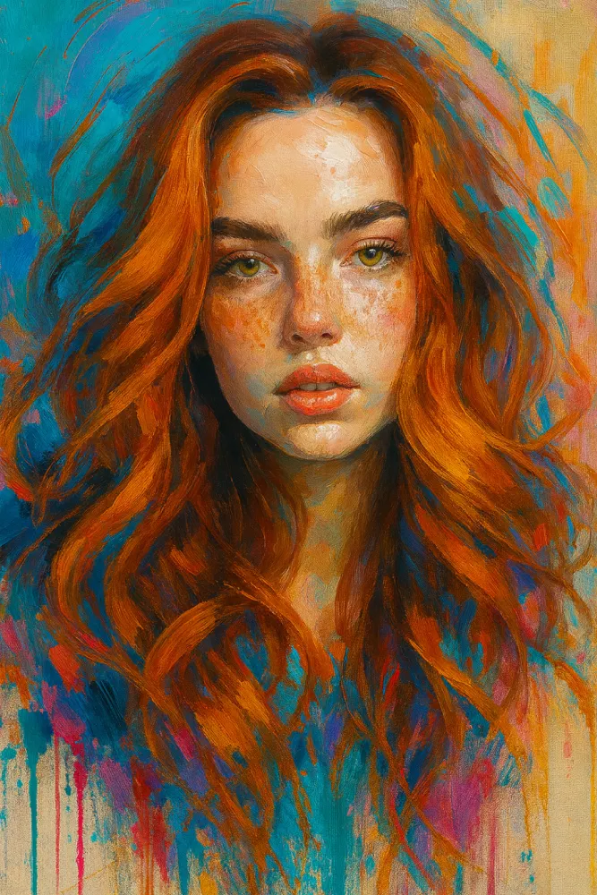 Portret ze zdjęcia w stylu ekspresyjnym